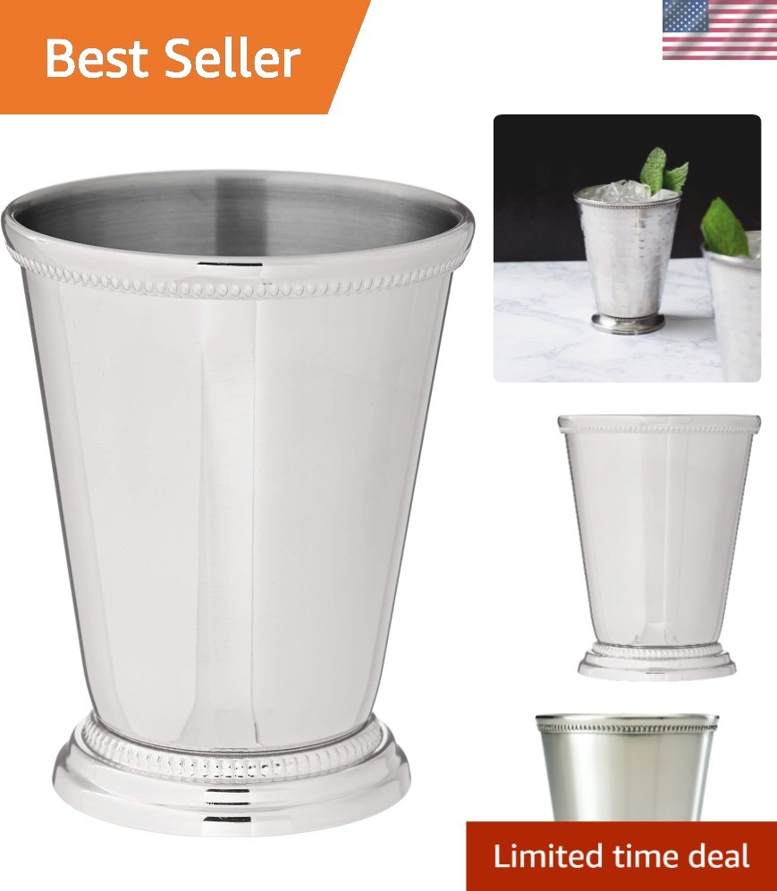 Durable Stainless Steel Julep Cup with Footed Base – 12 oz Mixology Essential