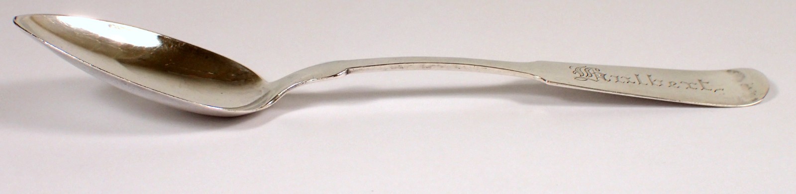 ESTATE Antique Signed American 18.9g Coin Silver Teaspoon 6 1/8″ Spoon Hulbert