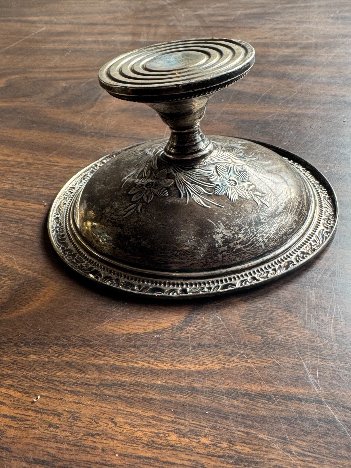 sterling by Frank M Whiting company reinforced with cement compote / dish