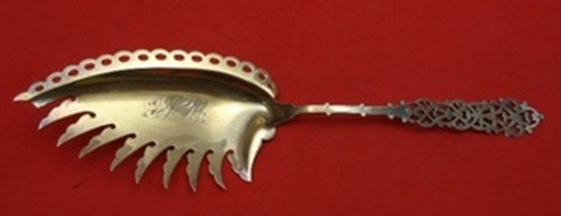 Pattern Unknown by Dominick and Haff Sterling Oyster Server GW BC w 10 Teeth 11″