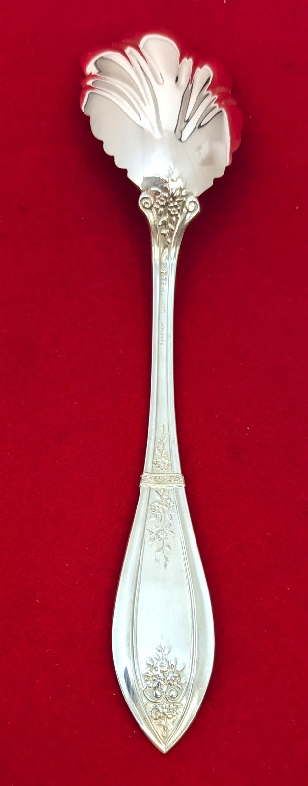 Montezuma (1879) by George W. Shiebler Sterling Silver Sugar Spoon 7 1/8″