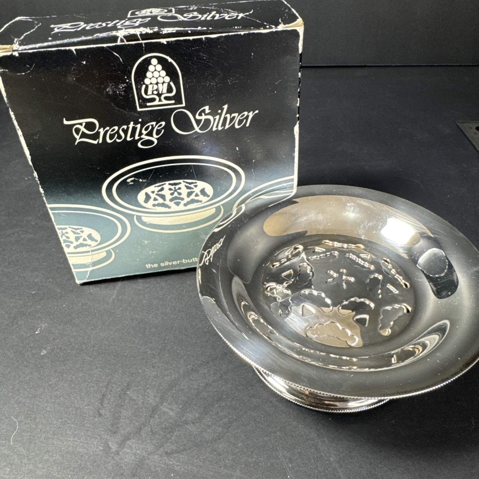 Prestige Vintage Silver Butter Curler 3-Pc Press Made In ITALY in Original Box