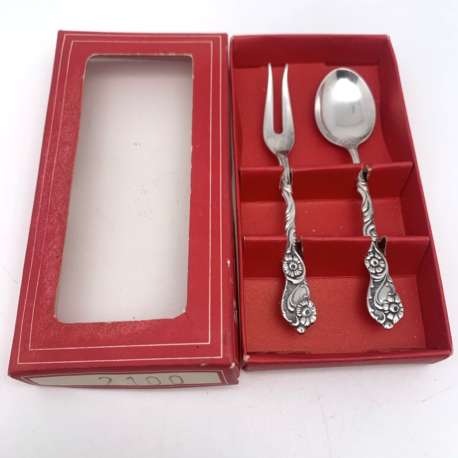 Nils Johan 4″ Snail/Lemon Fork and 4″ Demitasse Spoon from Sweden Silverplate