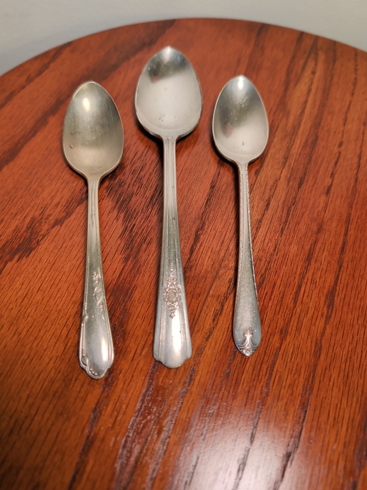 Rogers Set of 3 Spoons different patterns 1900-1940