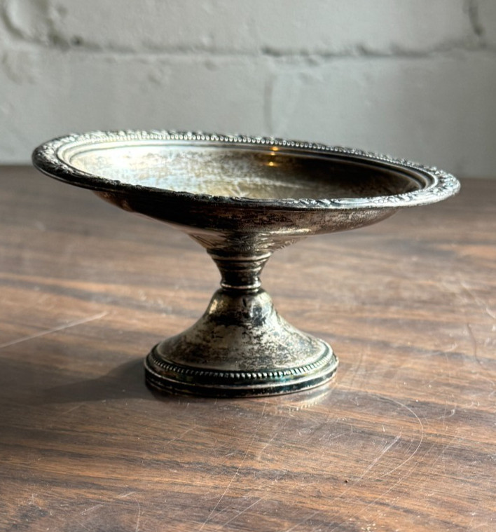 sterling by Frank M Whiting company reinforced with cement compote / dish