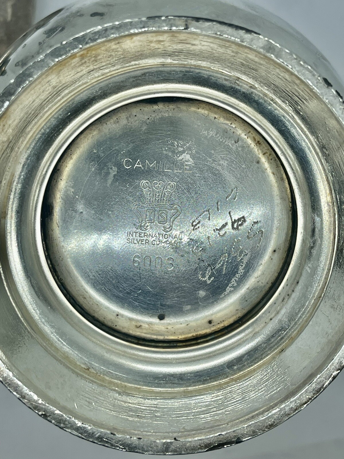 Camille silver co silver plated sugar pot 9 inch height 438 grams estate vintage