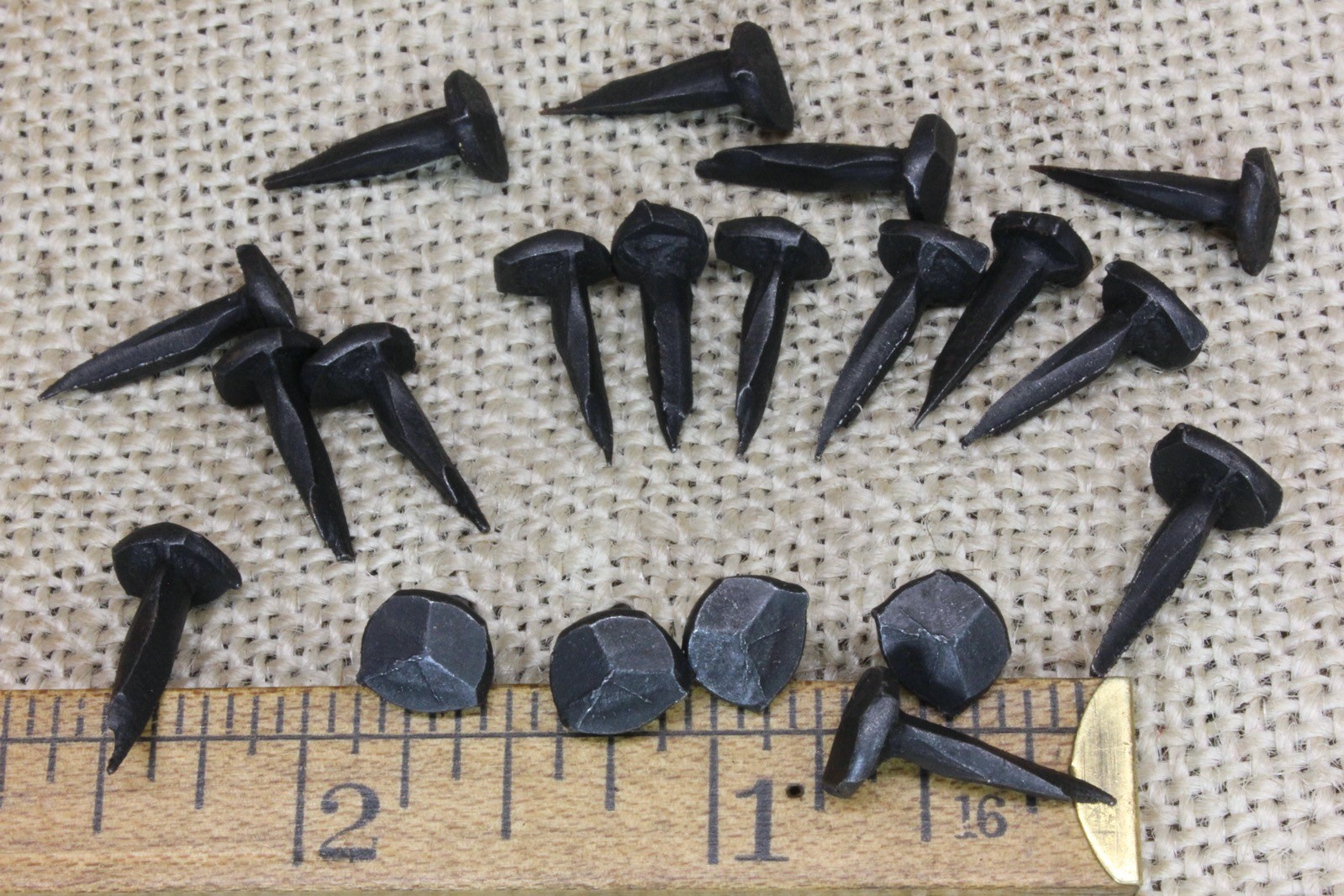 5/8″ Rosehead 100 Nails Square Wrought Iron Tacks Vintage Rustic Decorative Look
