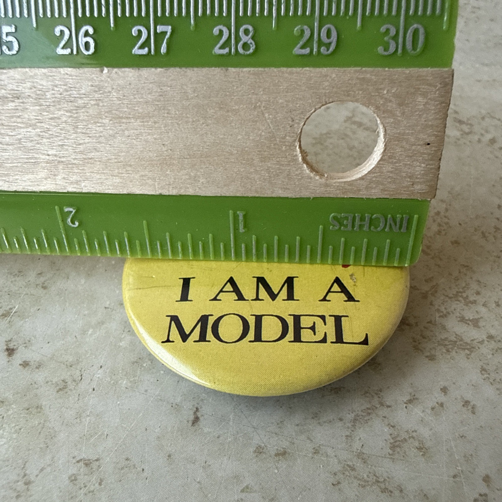 Yes, I a Model Button Vintage Collectible Stocking Stuffer Great Gifts S1
