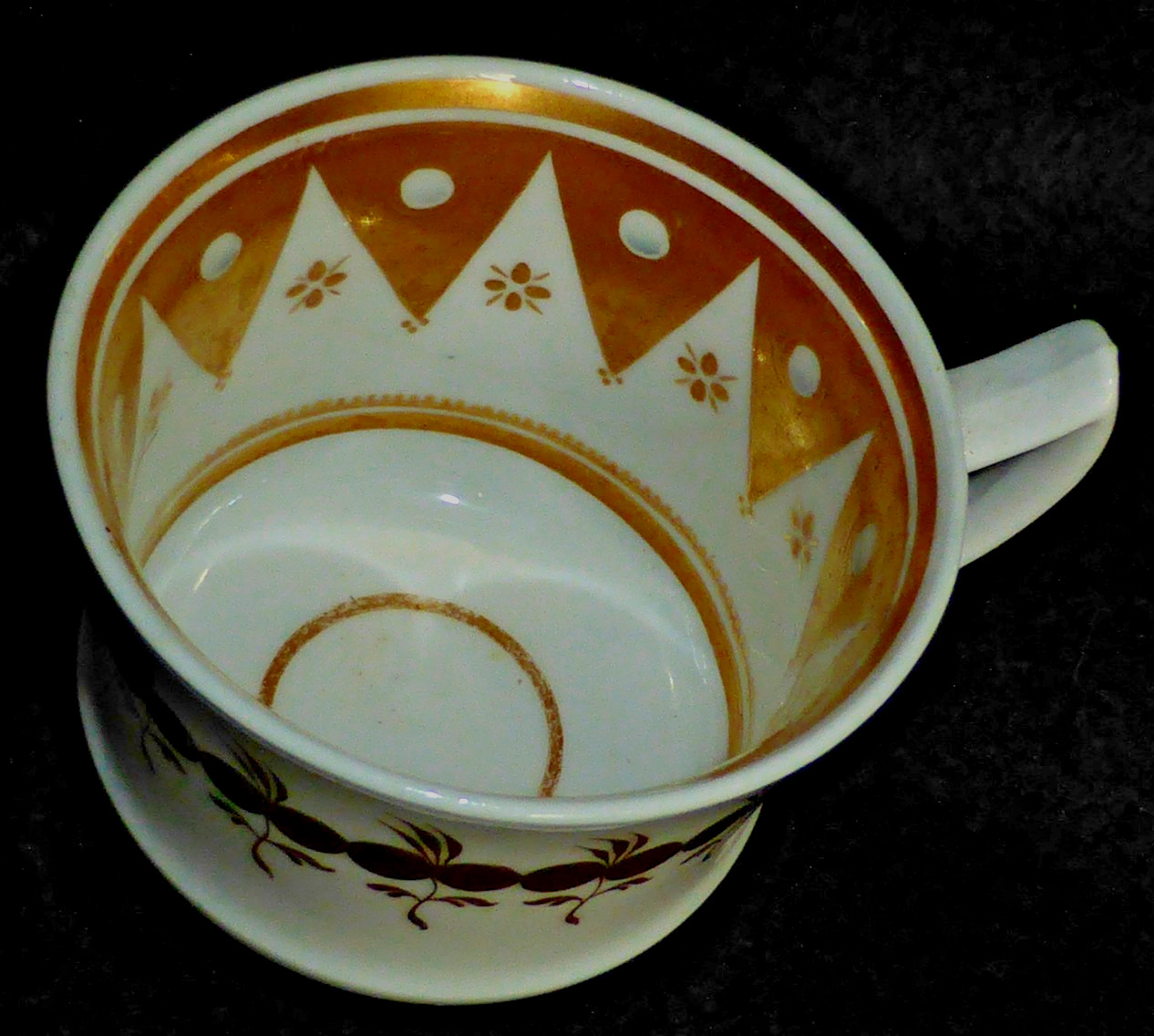 Rare Antique Georgian Spode Etruscan Coffee Can or Cup, Pattern 2784, c1820