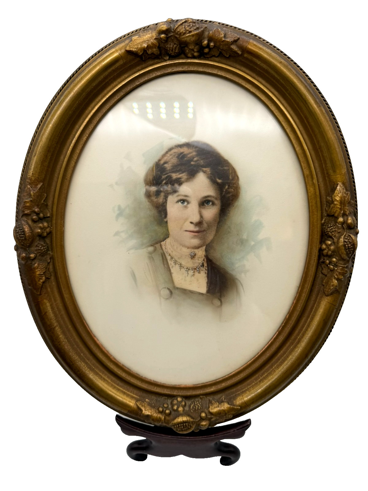 Oval Framed Hand Colored Antique Portrait circa 1890’s – 1910