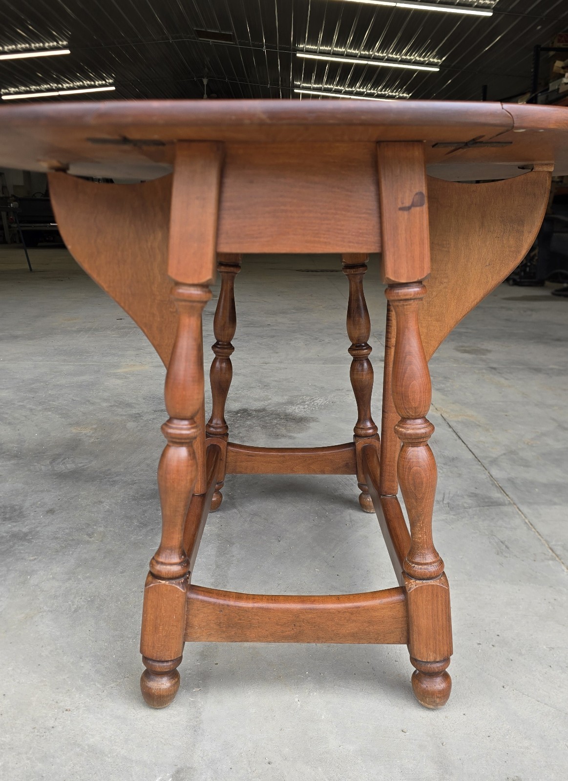 MCM Wood Dropleaf Table Heywood Wakefield 28″× 14″ × 24″