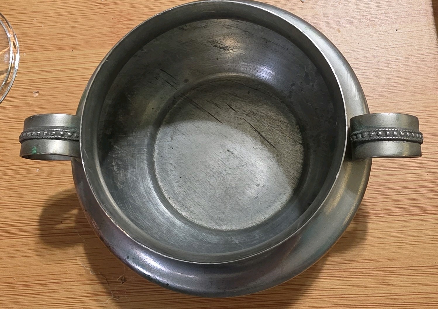 Antique Silverplate Sugar Bowl with Two-Handle Beaded Design