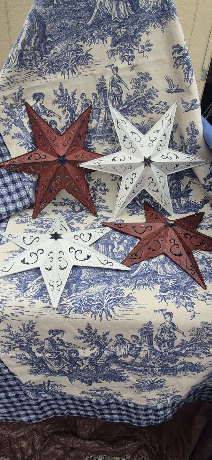 Set Of 4, 12 In Metal Stars