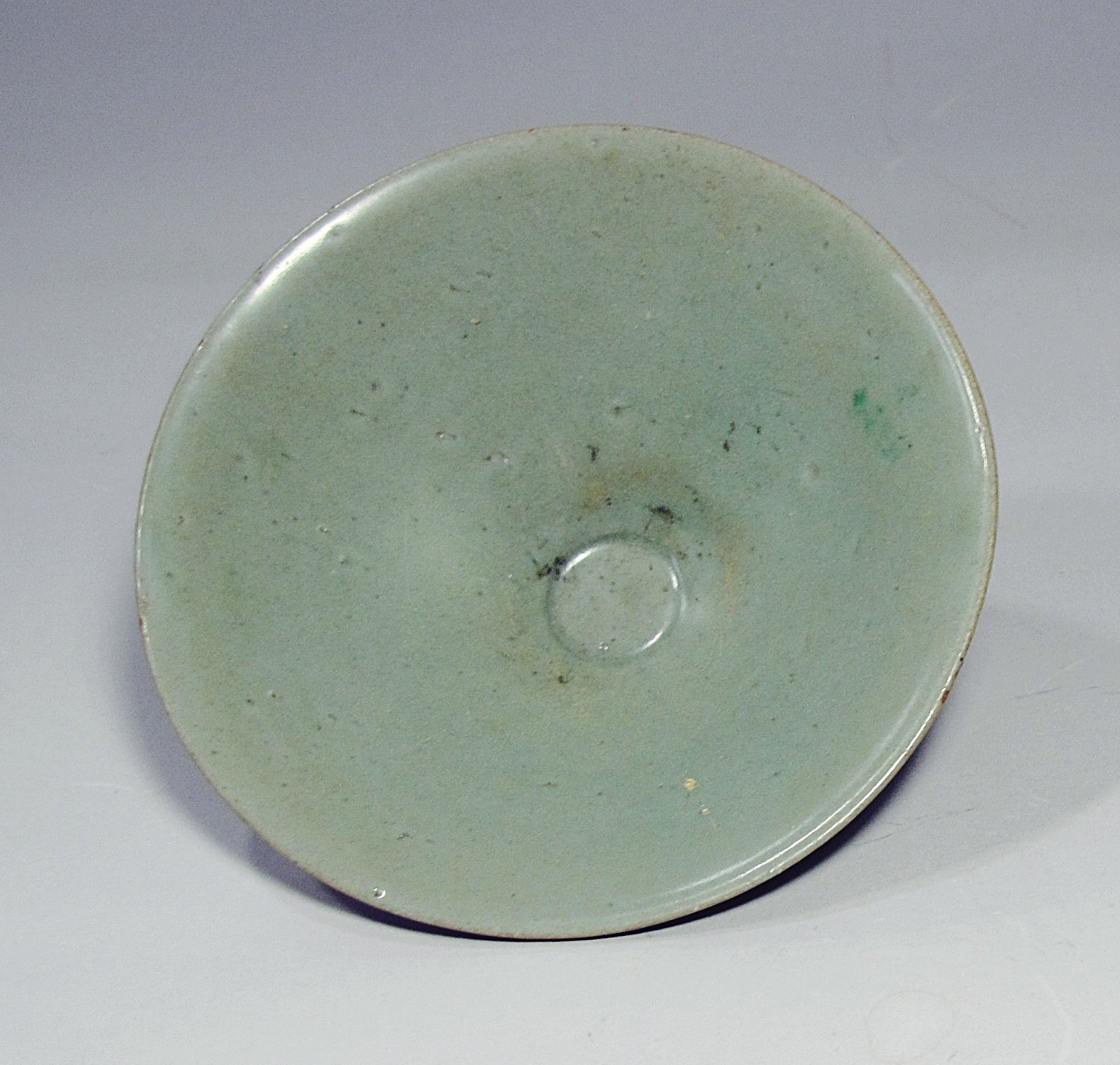 A Fine Korean Plain Rich Celadon Conical Bowl-11th C