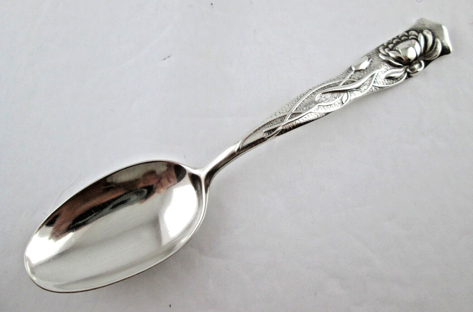 FLORA by Shiebler Sterling Silver Teaspoon # 9 5 5/8″