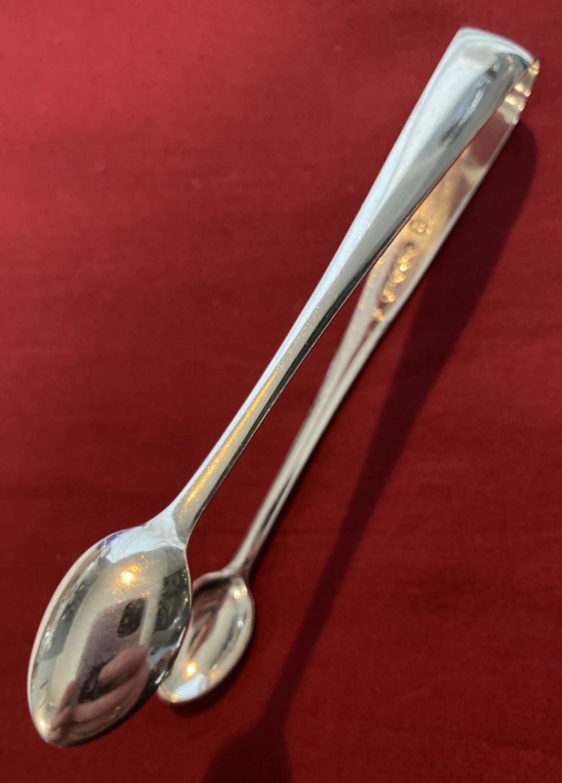 Large Antique Silver Plated Sugar Tongs By John Round & Sons c.1890’s