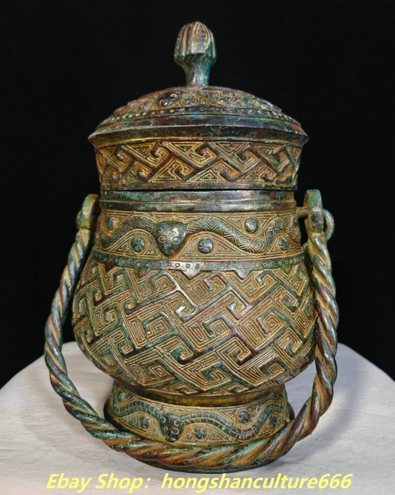 Western Zhou Dynasty Bronze Ware back grain portable sacrificial Drinking Vessel