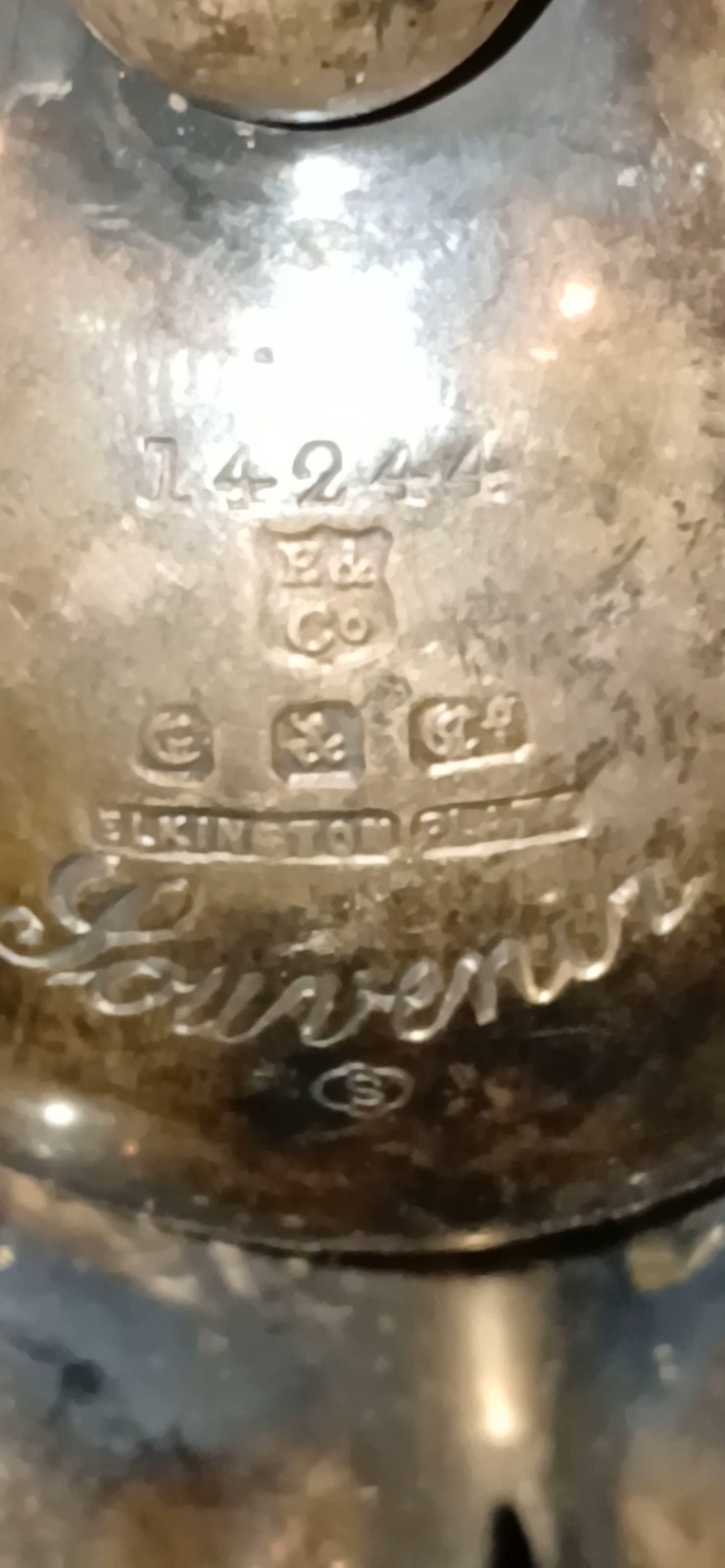 Antique English Elkington Silverplate Egg Cup Server THE CUNARD LINE Steamship