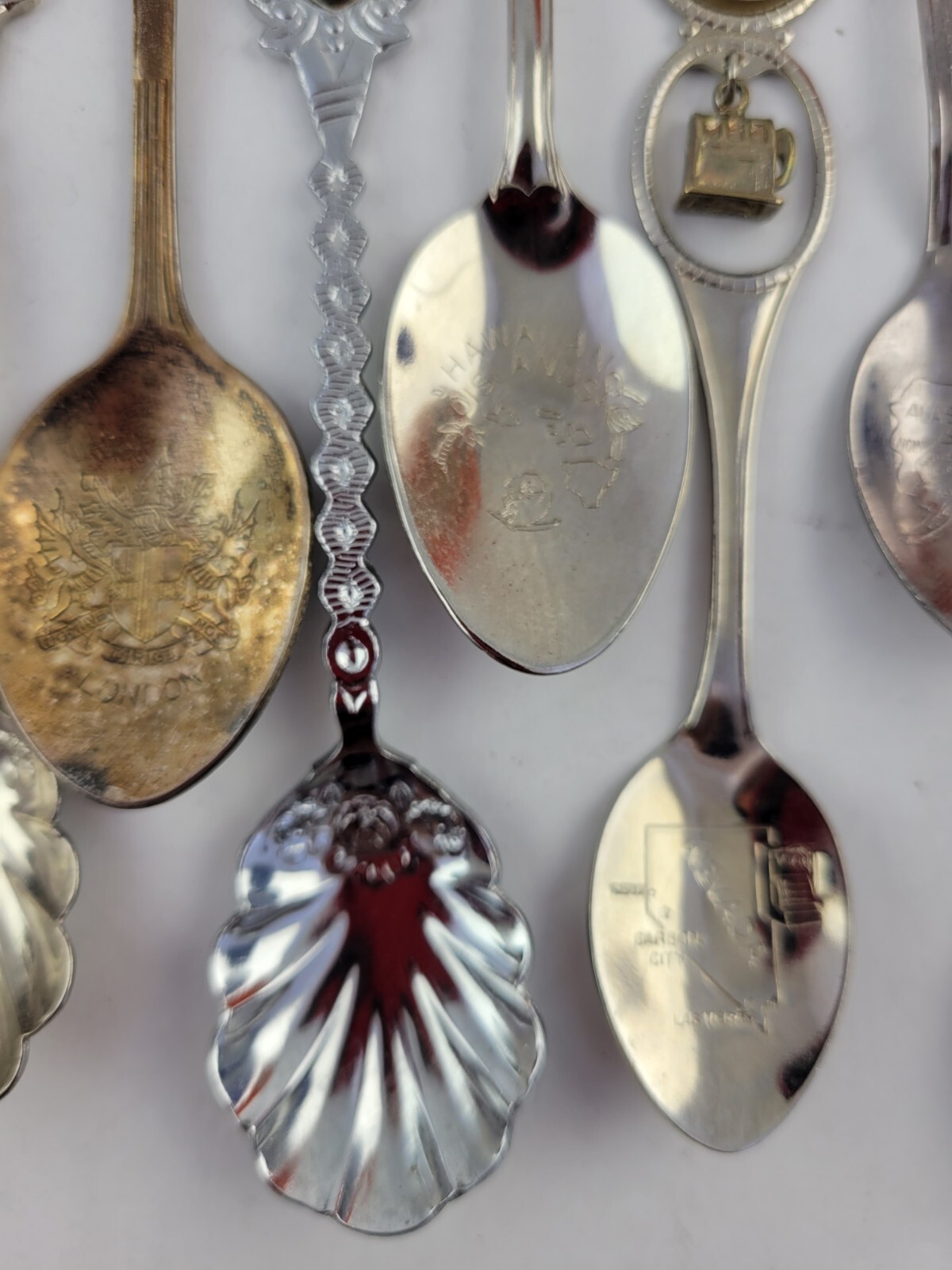 17pc Set of Vintage Souvenir Spoons Germany, Arizona, London, Vegas, Paris
