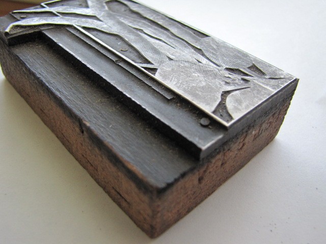 Antique ART DECO LILY Flower LILIES Letterpress Stamp PRINTERS BLOCK