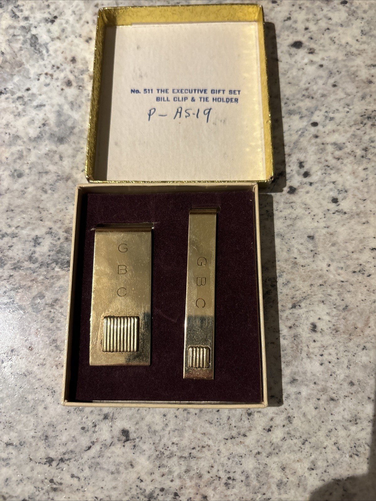 Vintage 1950s-1960s Haberdashery Money & Tie Clip G.B.C. “Get Back Cash” Noir