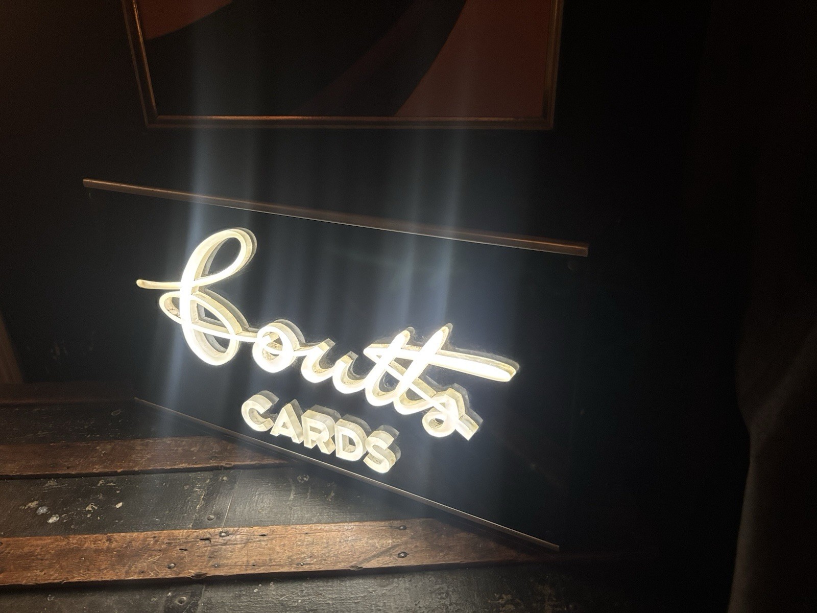 1930s Art Deco Coutts Cards Light-Up Sign — Canadian Greeting Card Brand