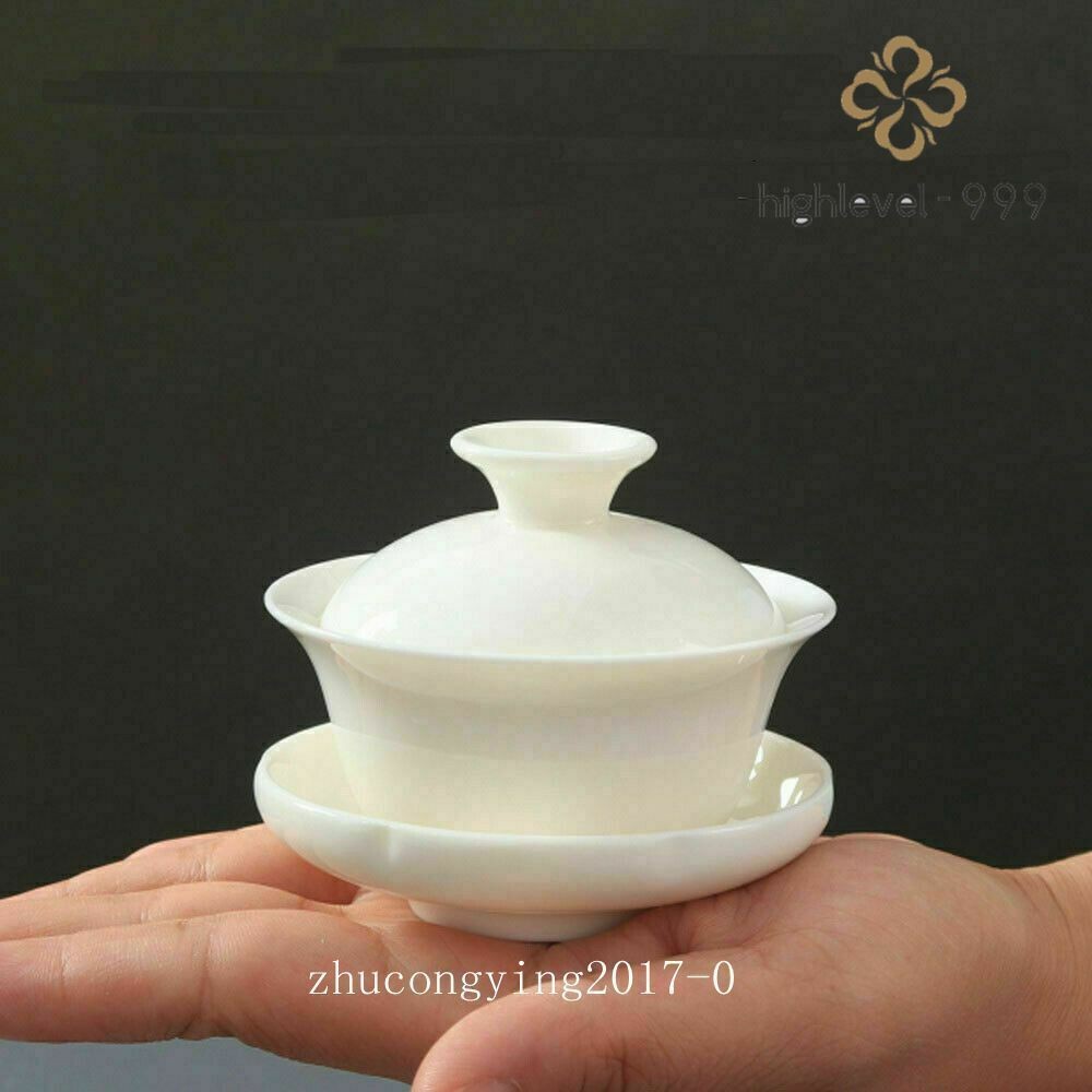 50ml 1.69oz Mini White Porcelain Gaiwan Chinese Gongfu Tea Brewing Lidded Cup