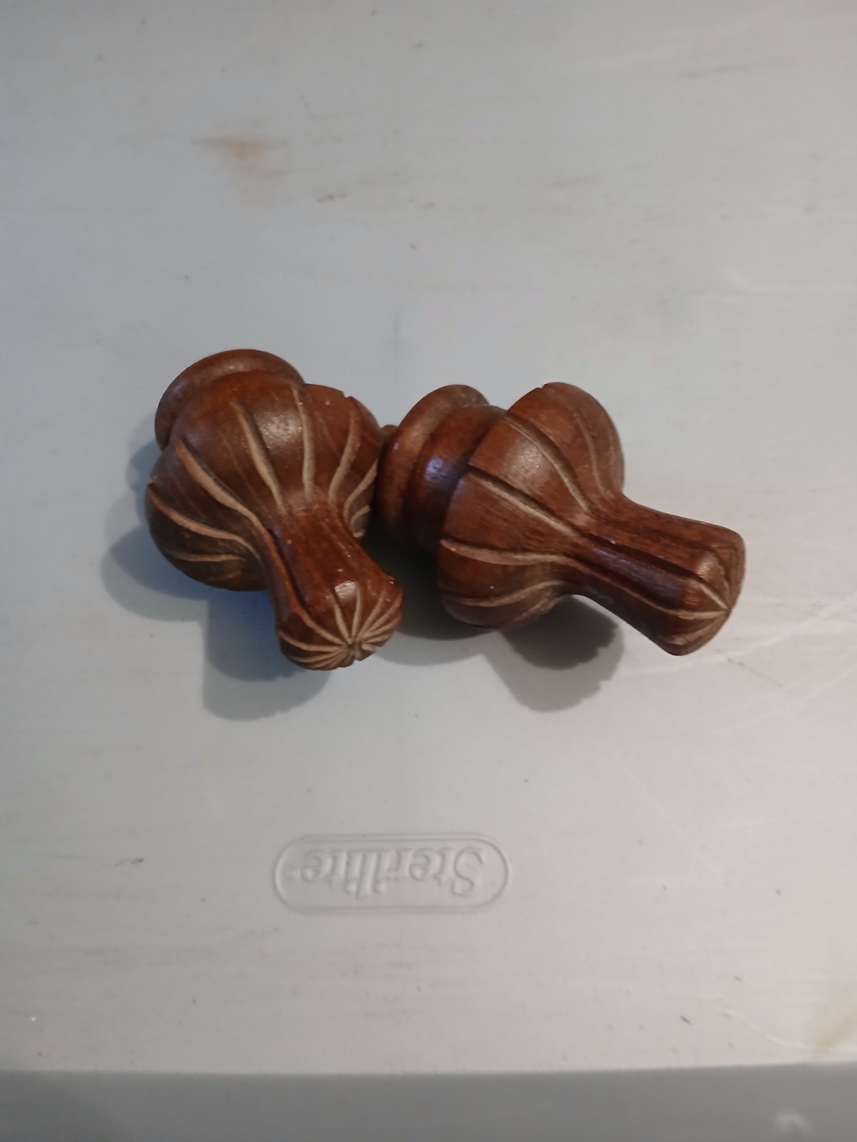 Antique Decorative Wooden Pieces Set Of 2