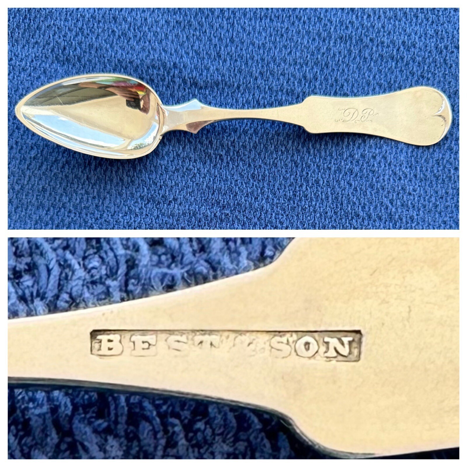 17 Grams Coin Silver Teaspoon Cincinnati Dayton Xenia Silversmith Best & Son