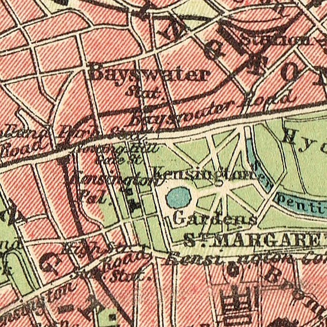 LONDON England Antique 1904 dated map United Kingdom ORIGINAL Great Britain