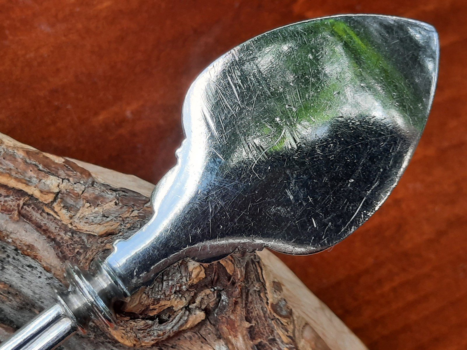 Sterling Silver Whiting Mfg. Co. Bird on Nest Serving Spoon w Serrated Bowl