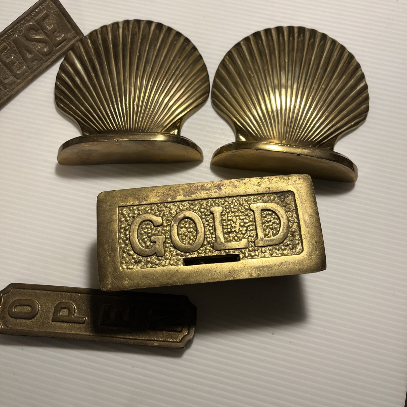 Lot 5 PCS Brass 6.5 Pounds Mixed Lot Vintage