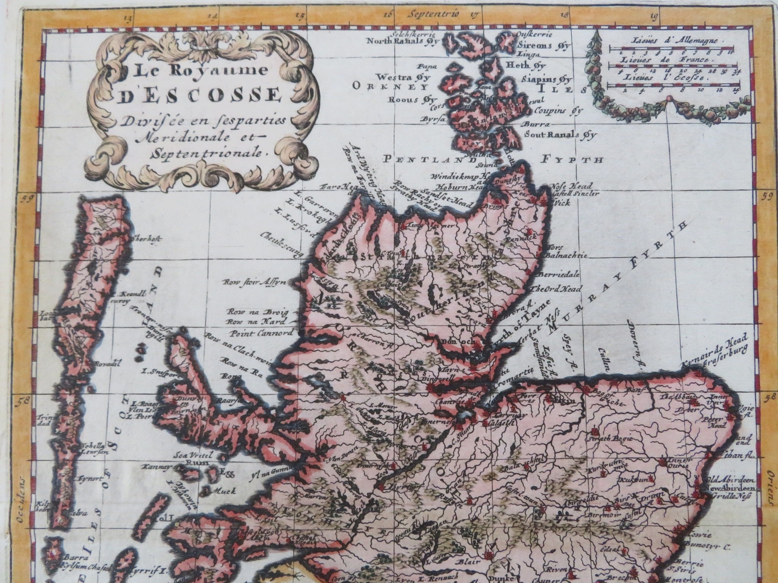 Kingdom of Scotland United Kingdom Edinburgh Glasgow 1750 engraved map