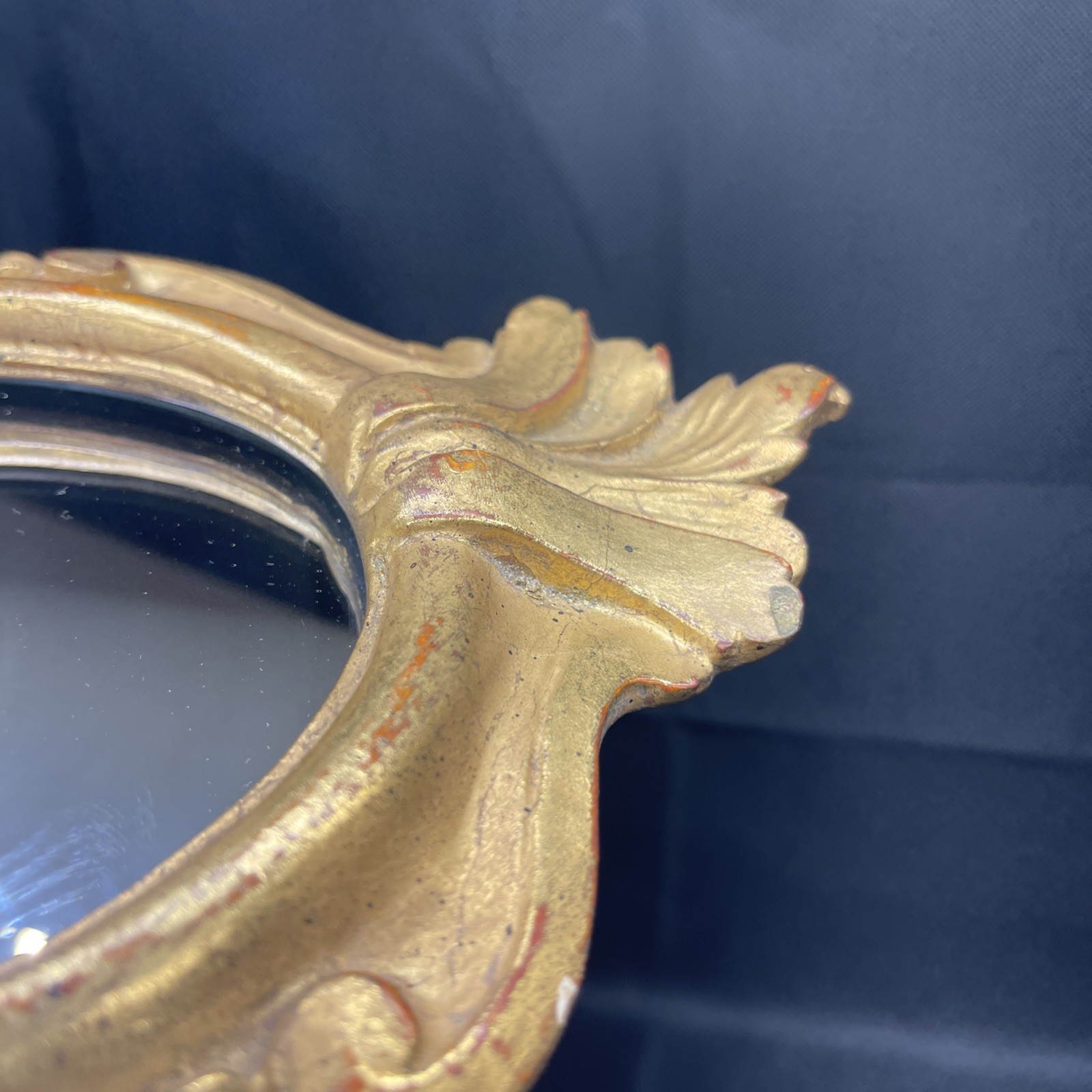 2 Borghese Gold Gilt 9 X 6 Signed Labeled Italian Hanging Mirror Lovely Vintage