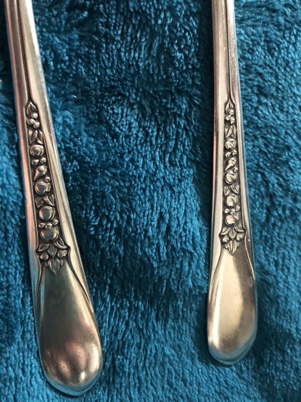 3 Rogers Silverplate Serving Spoon Tablespoon Art Deco 1941 Lady Anne Priscilla