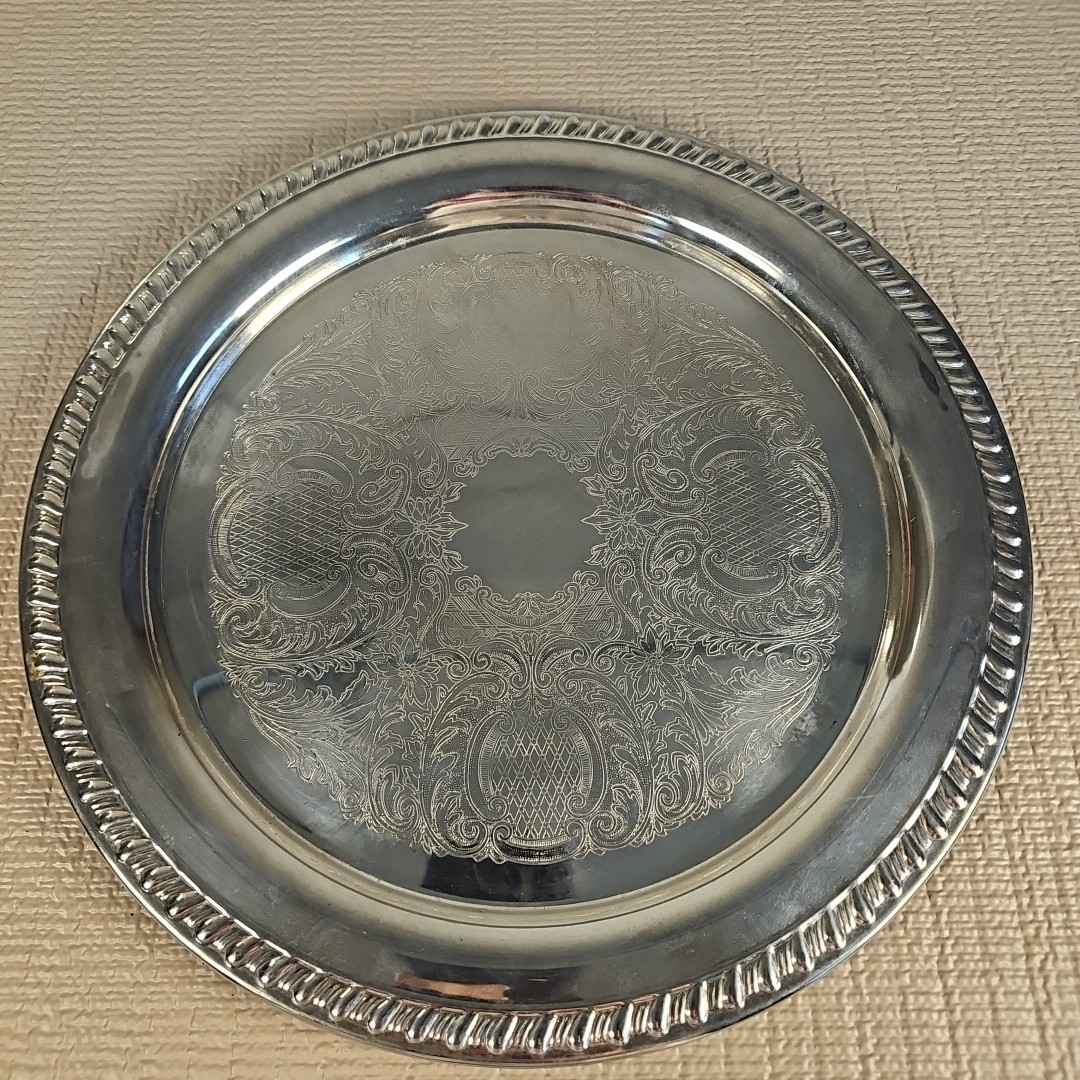 Vintage Leonard EP Silver Plate Italy 12” Serving Platter