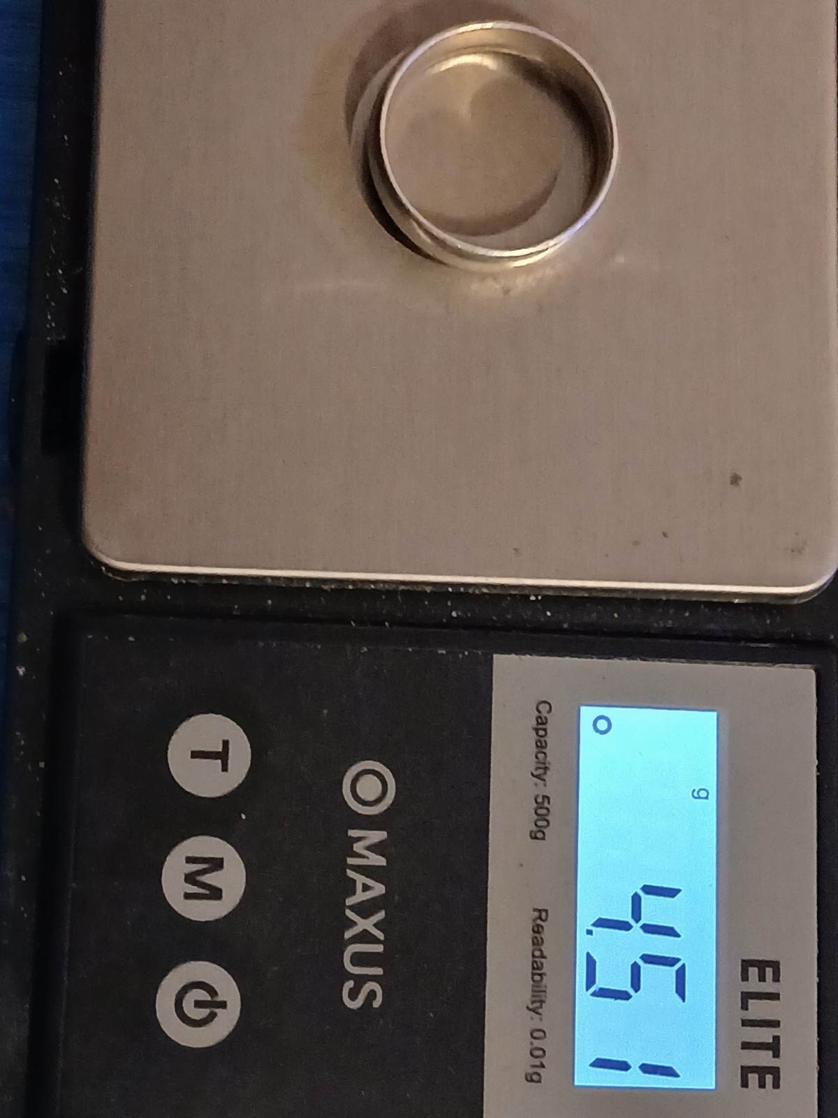 👀 925 STERLING SILVER RING BAND SCRAP OR WEAR JEWELRY 4.51 GRAMS 👀 LOOK SIZE 8