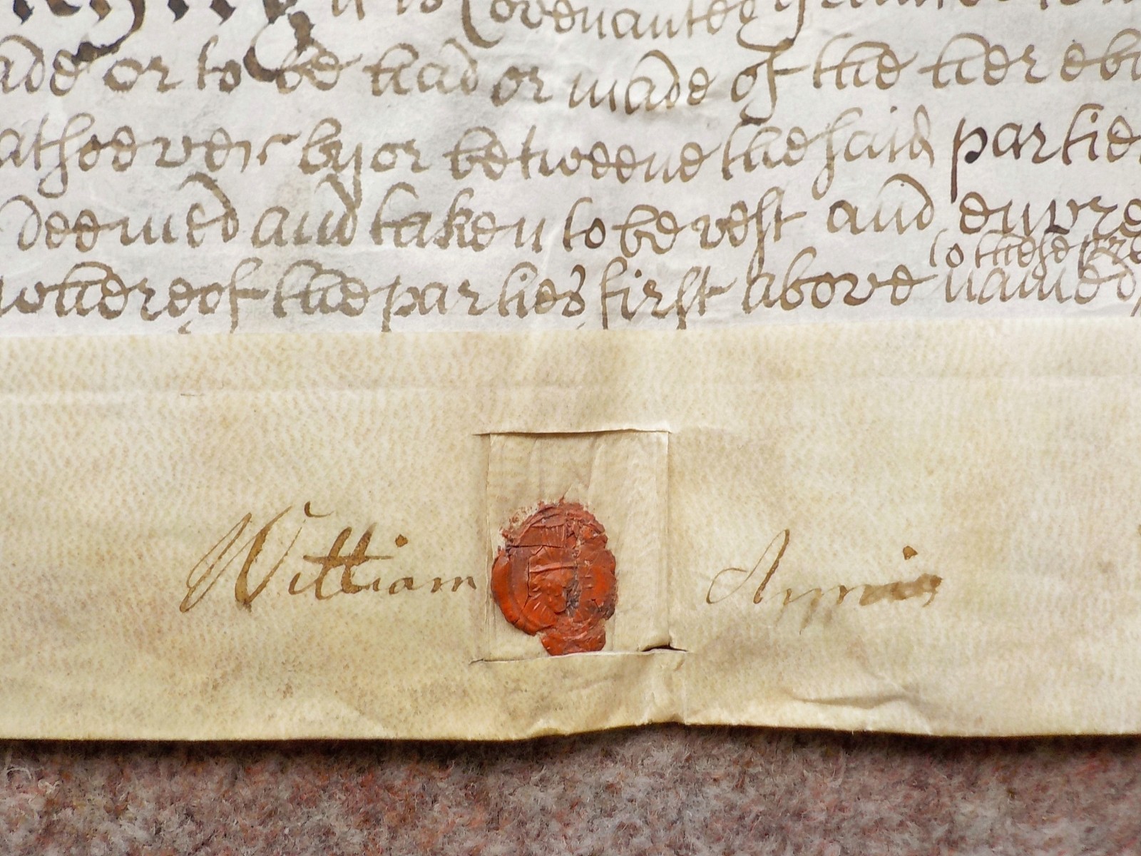 1703 Colsterworth Vellum Marriage Settlement Indenture Newton Annis family