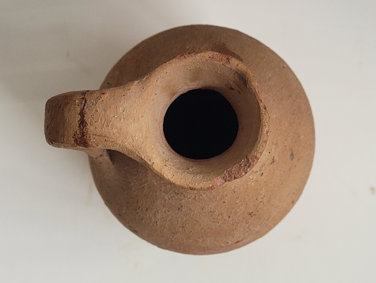 Small Ancient 1st Century Roman Buffware Juglet with Excavation/Museum Marks