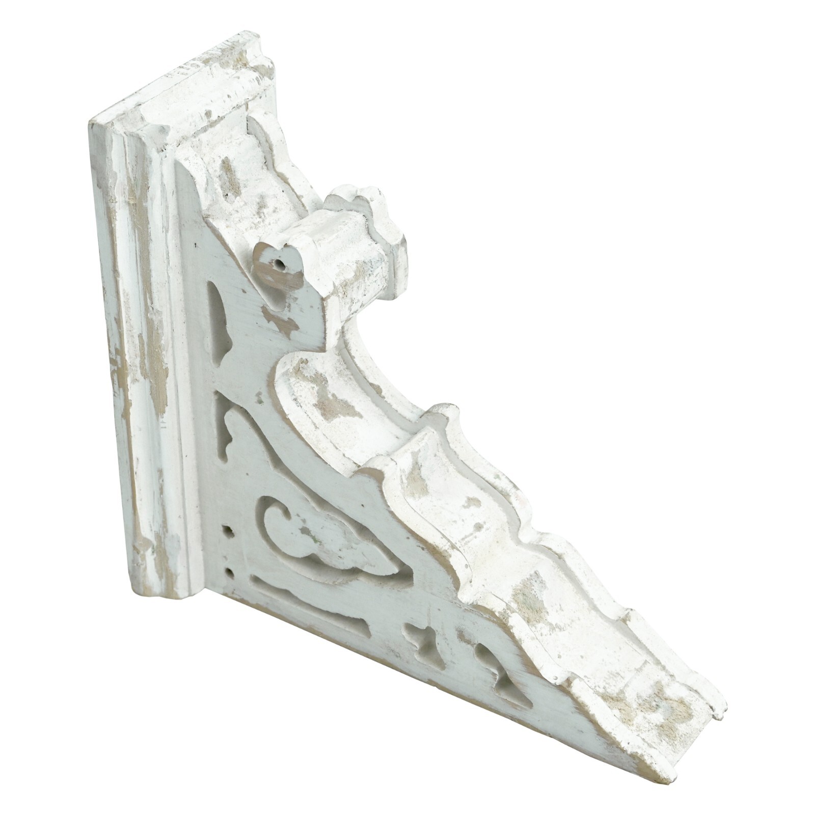 Antique Wood Corbels Pair, Vintage Wood Shelf Brackets