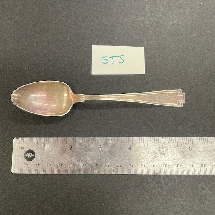 Antique Sterling Silver Teaspoon Gorham Etruscan Art Deco Greek Key STS