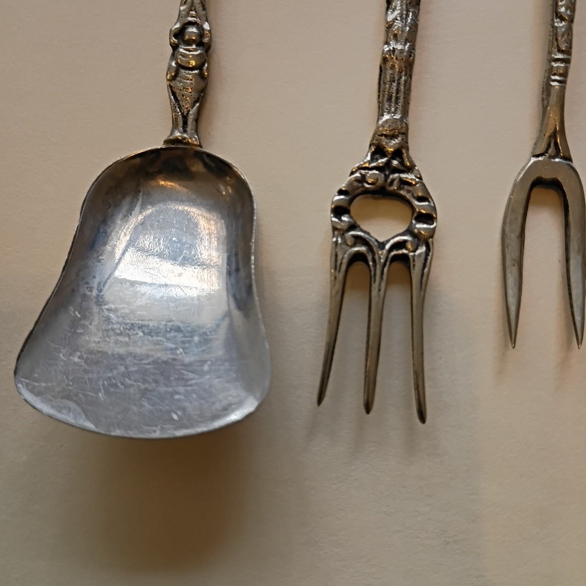 Italy Miniature Silverware Ornate Vintage Unique Serving Pieces Intricate