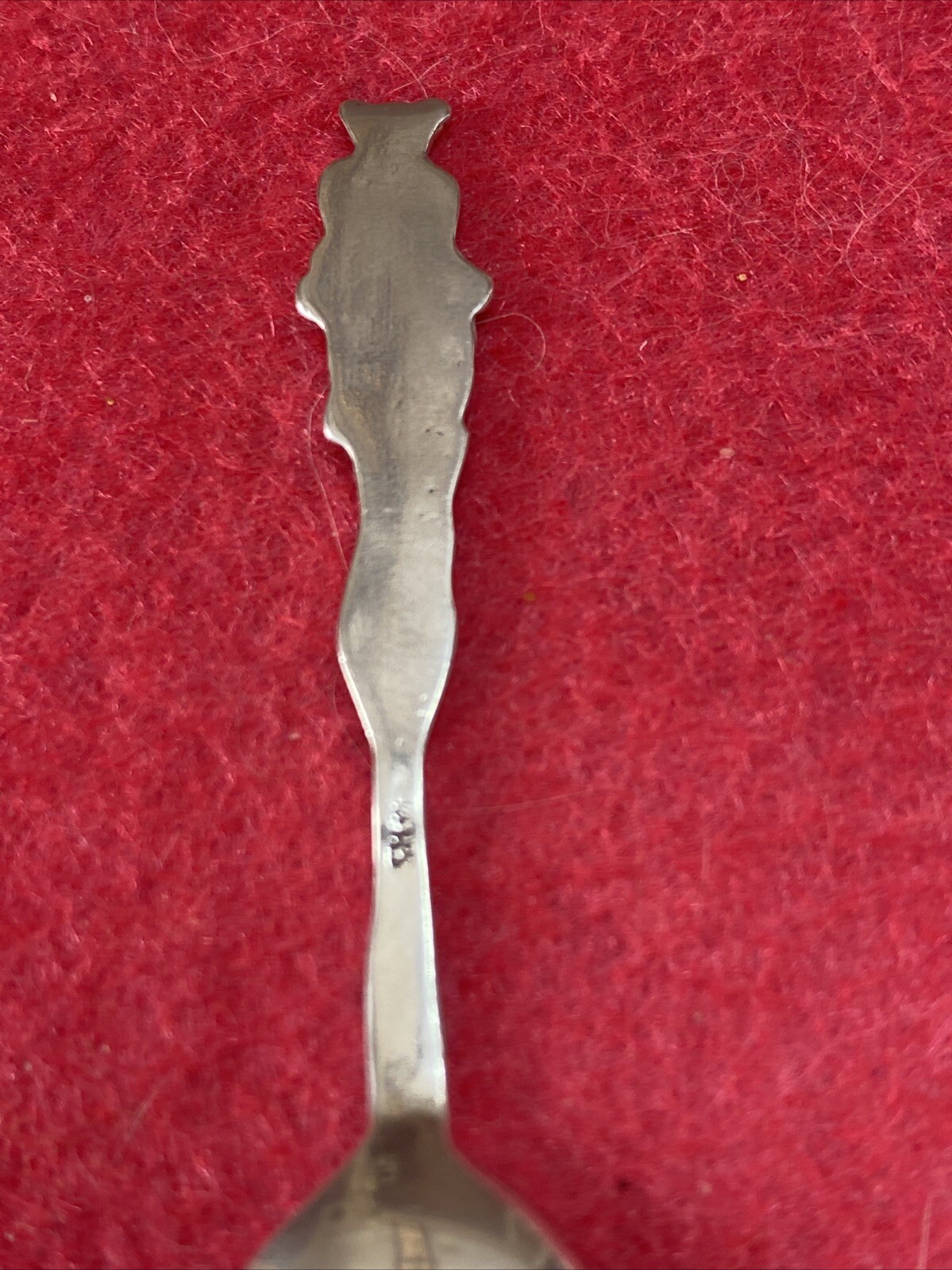 RARE! President Theodore Roosevelt Teddy Bear 2 3/8″ Sterling Silver Salt Spoon
