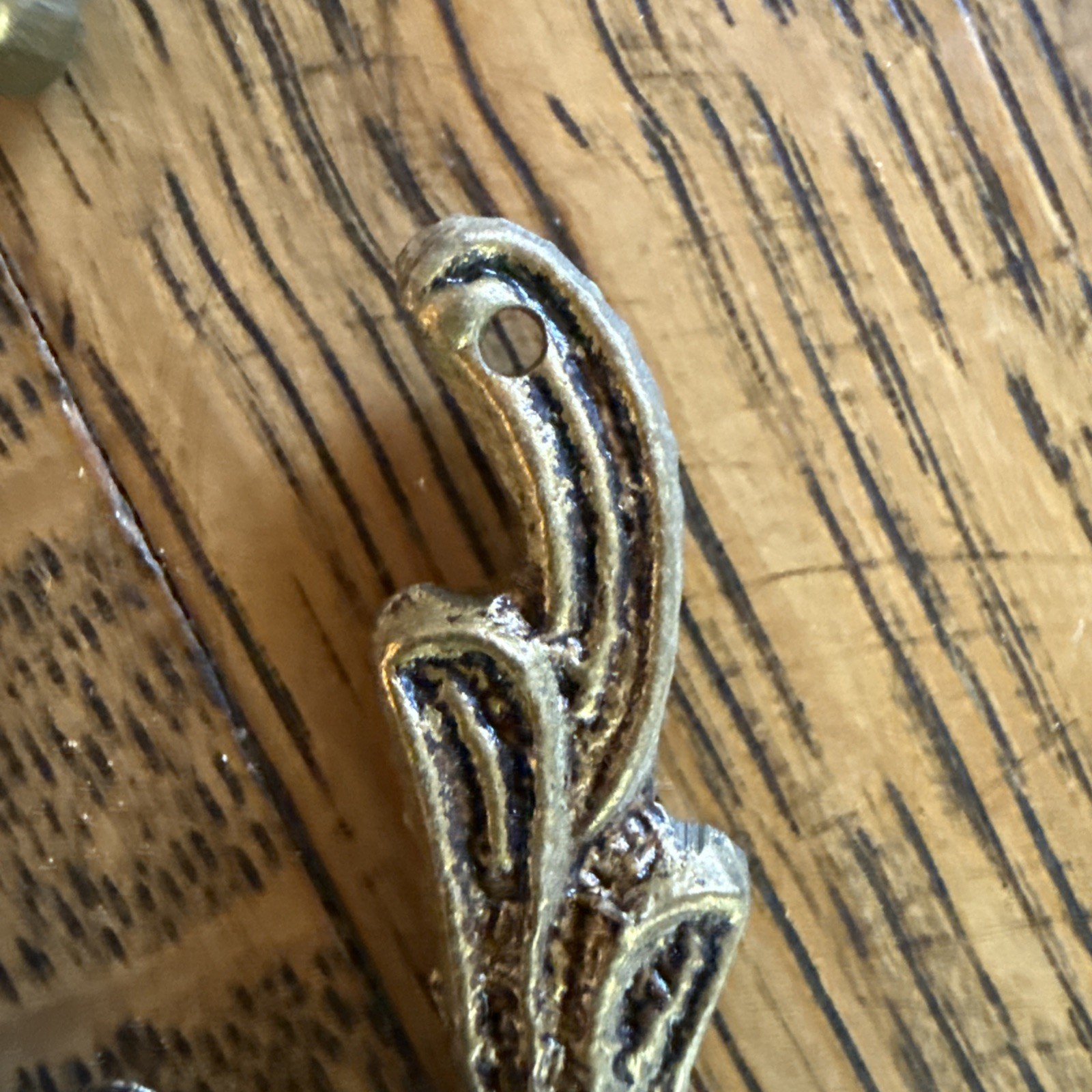 Vintage Brass Salvage Hardware Pieces Unknown Origin Lot Of 7 (4×3) 2.2oz. Each