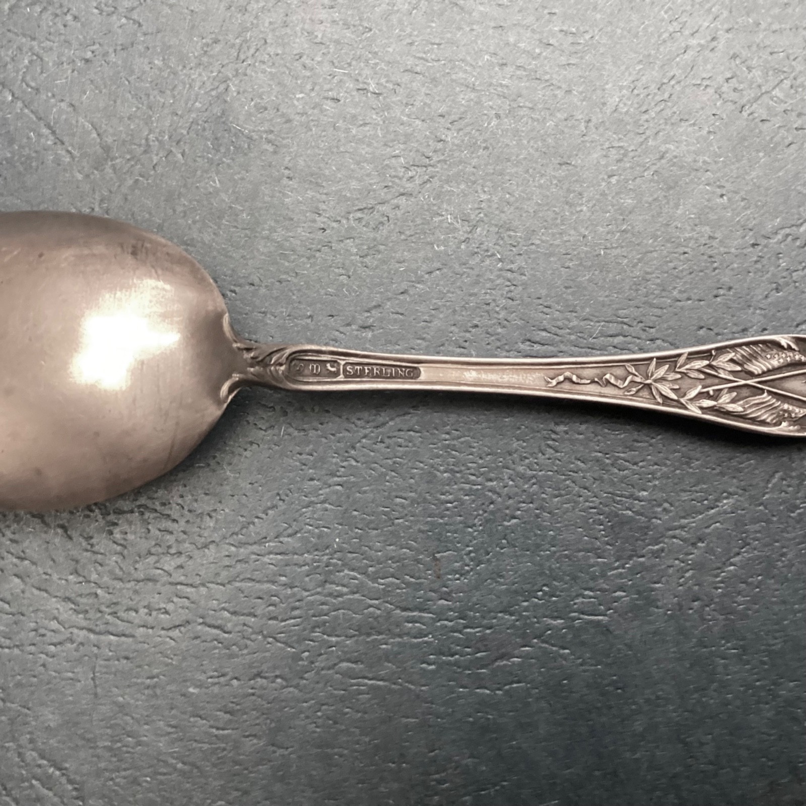 Antique Kansas City, MO Indian Head Chief Sterling Silver Souvenir Spoon