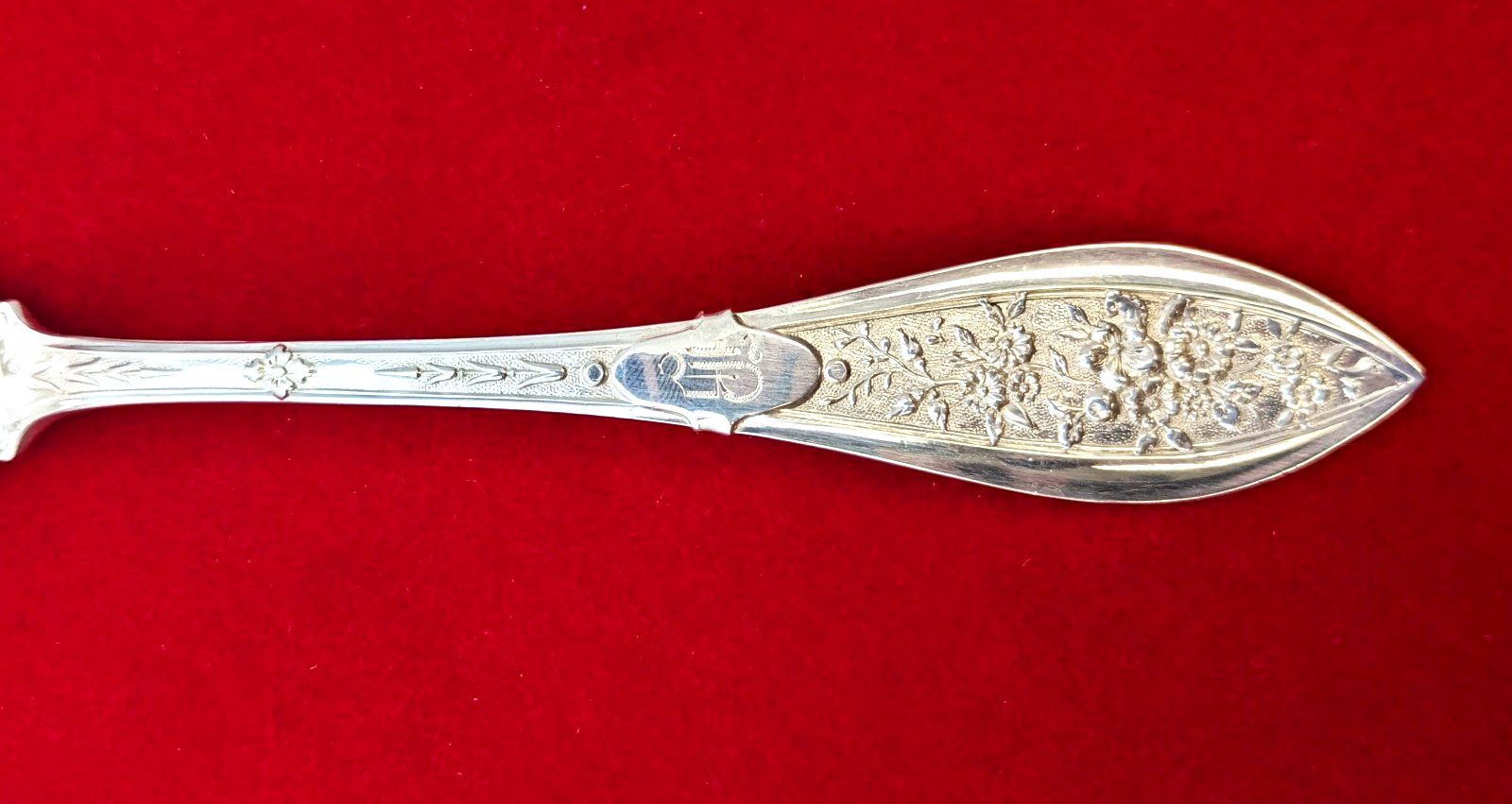 Montezuma (1879) by George W. Shiebler Sterling Silver Sugar Spoon 7 1/8″