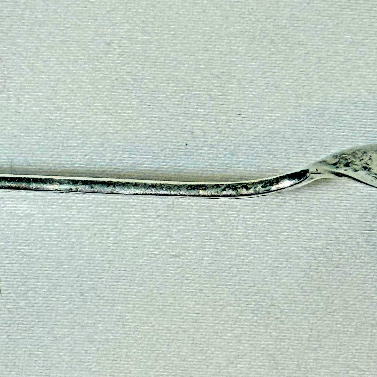 1930s Fred Harvey Era Native American Stamped Coin Silver Baby Spoon