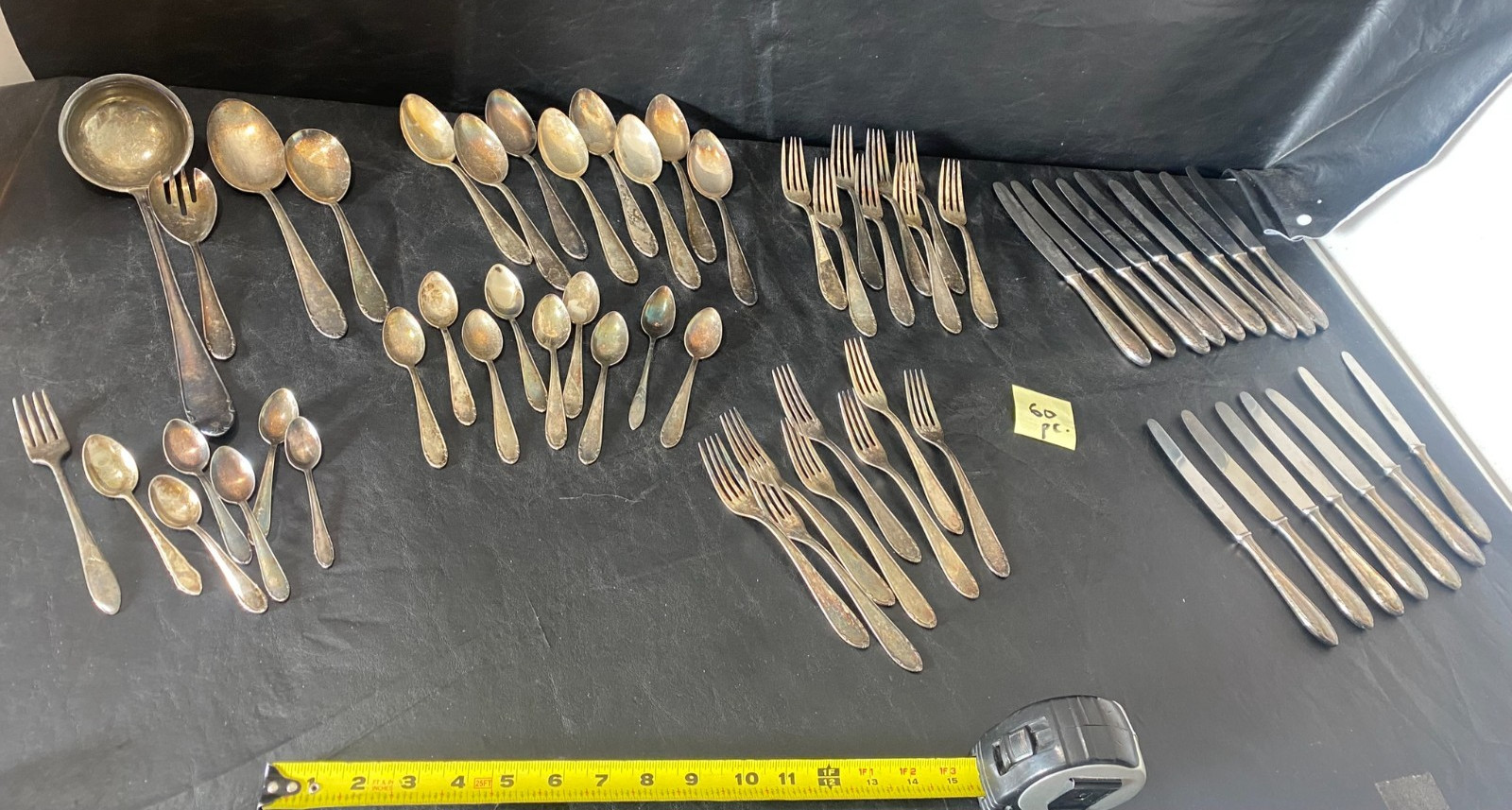vintage BMF 90 silverplate flatware set 60 pieces fork spoon knife etc.