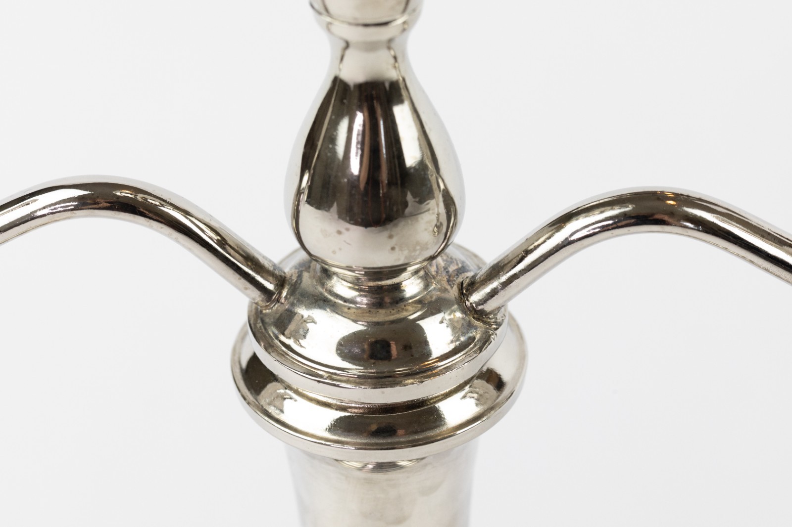Elegant Vintage Three Arm Silverplate Candelabras – Set Of Two Unbranded