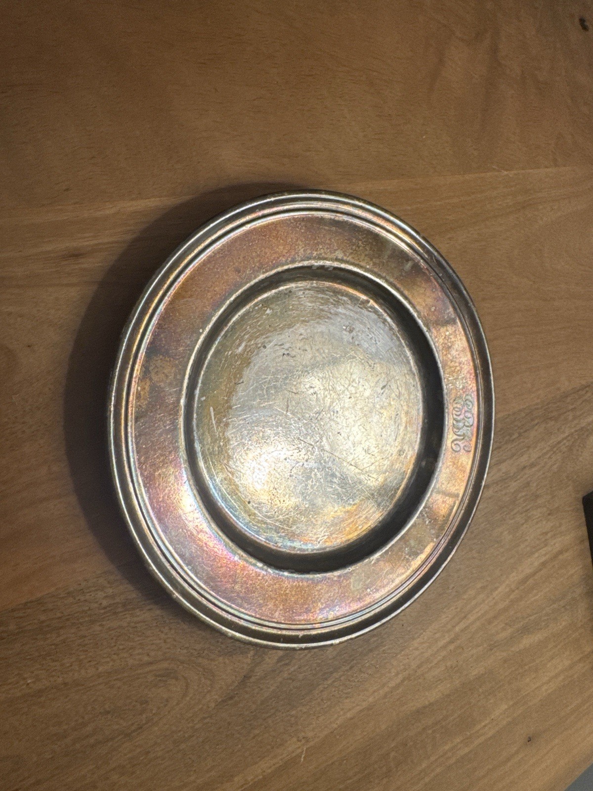 Vintage Meriden S.P. Co. International Silverplate Plate 16cm Monogram